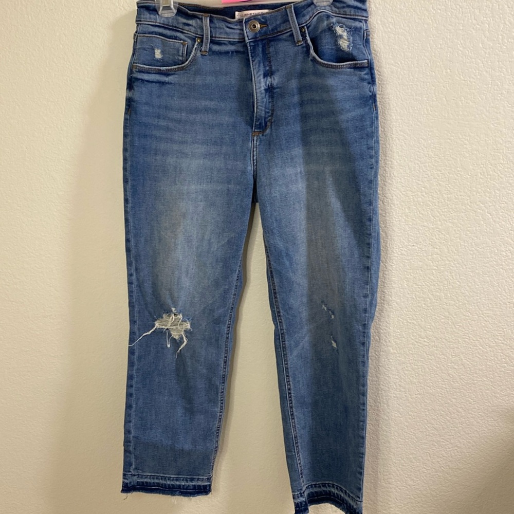 Whetherly Distressed‎ Straight Leg Denim Rise 11 Inseam 26
